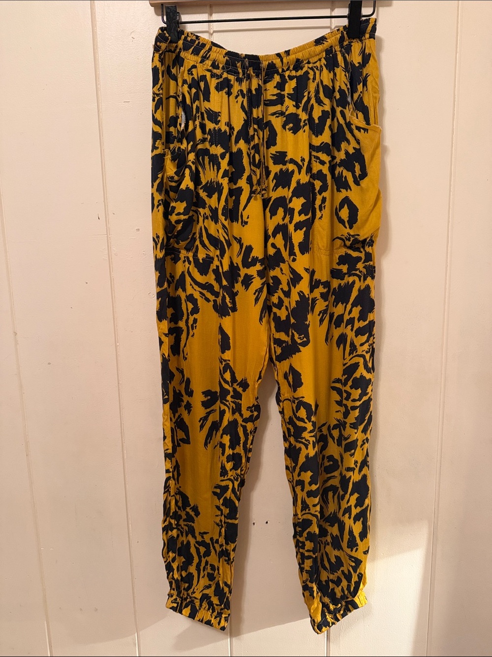 Olivaceous Women's Mustard Yellow/Cheetah Printed Harem Pants